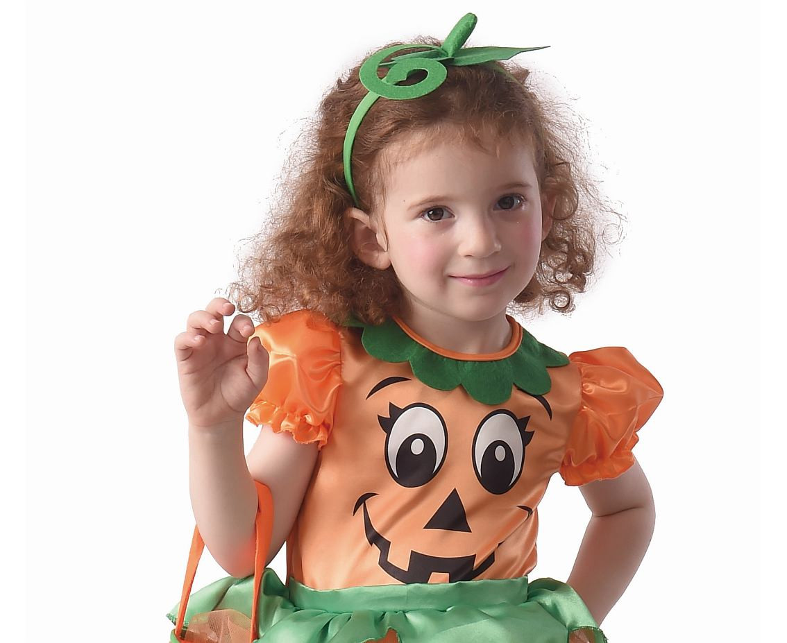 Role play-set for child Pumpkin (dress, hairband, bag), size 92/104 cm